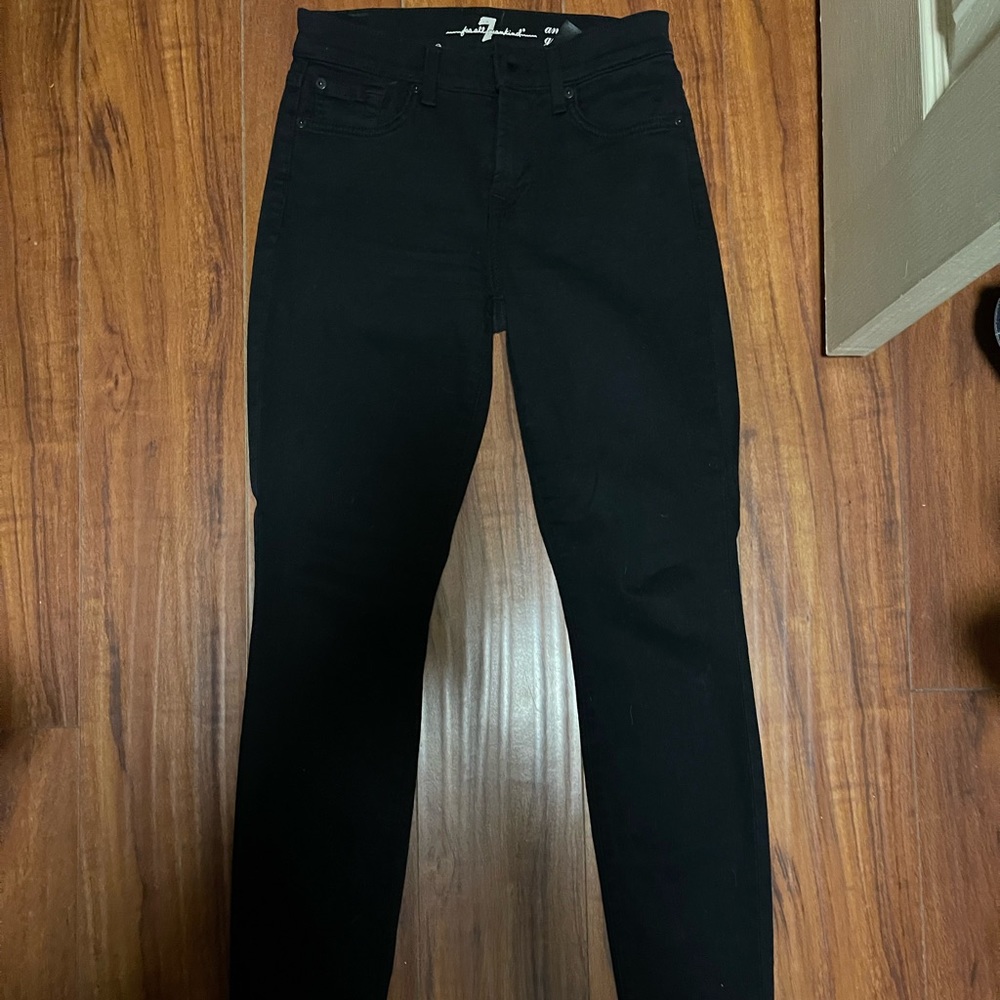 7 For All Mankind black ankle gwynevere jeans